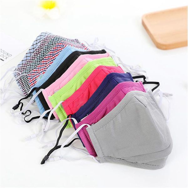 

us stock dhl shipping cotton pm2.5 mouth mask anti dust windproof mouth-muffle adjustable elastic buckle breathable face designer masks