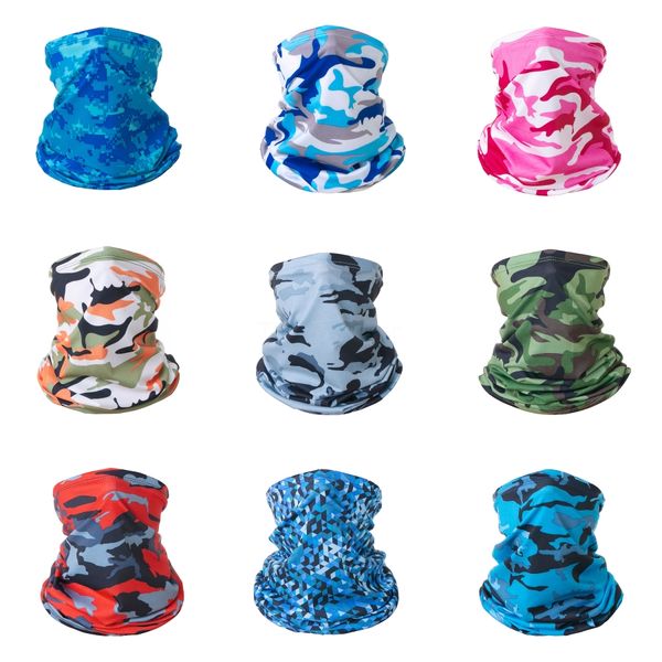 

gkahw cycling face mask bicycle scarf head scarf camouflage face er sport headband outdoor sports neck warmer masks dustproof#382, Black