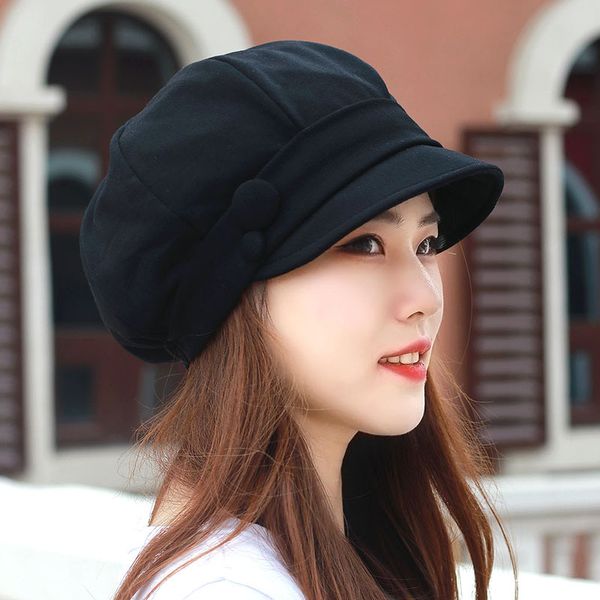 

spring autumn and winter lady fahion newsboy caps mum headwear women beret cap mum plus size octagonal cap 55-62cm, Blue;gray