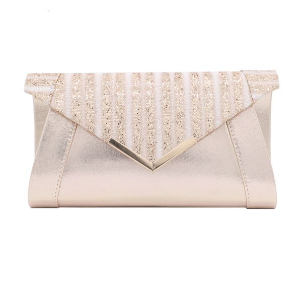 

solid leather shiny clutch bag sequin decoration wedding bride pouch rectangle purse fashion formal business shoulder bags designer