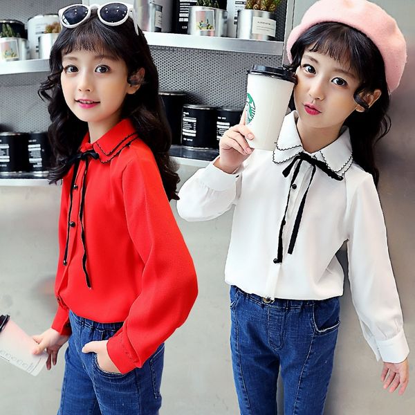 

rrlro classic korean style girls' autumn tong chen shan tong chen shan jacket shirt boutique medium and large children's lapel shi, White;black