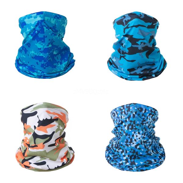 

wkkgg new ice fishing scarf camouflage magic bandana face neck gaiter uv protection dustproof hiking cycling scarf face mask#228, Black
