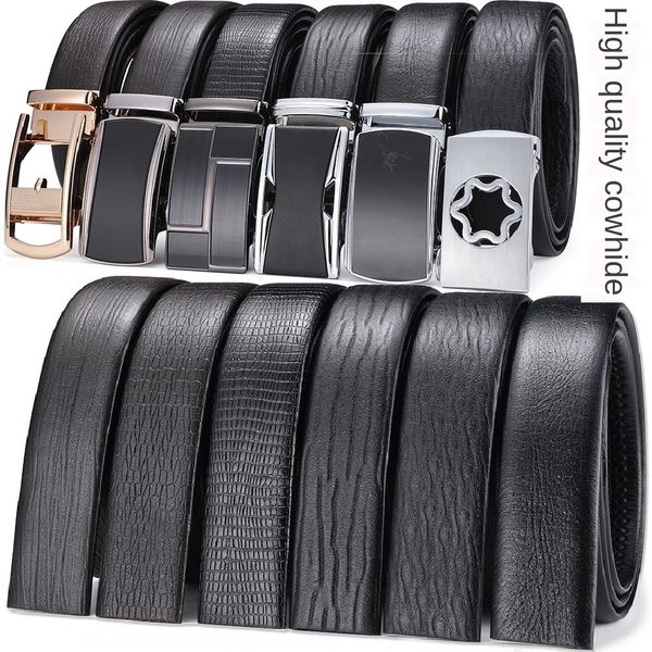 

grain flower men's belt vietnam high-end grain flower leather buckle shopping mall leather automatic buckle belt, Black;brown