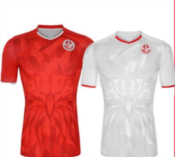 

thailand 20 21 tunisia soccer jerseys 2020 2021 national team msakni khazri sliti ben yousse hamza home away football shirt maillot de foot, Black;yellow