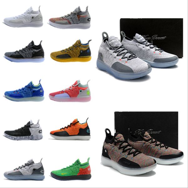 

2020 new kevin durant kd 11 basketball shoes mens durant gold/championship mvp finals training sneakers sport running shoes size 40-46, Black