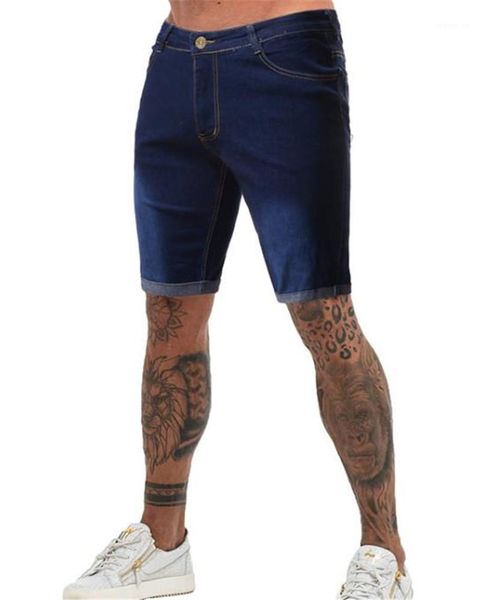 

casual zipper fly колен джинсы мужские одежда летние мужские короткие джинсы мода естественный цвет шорты, Blue