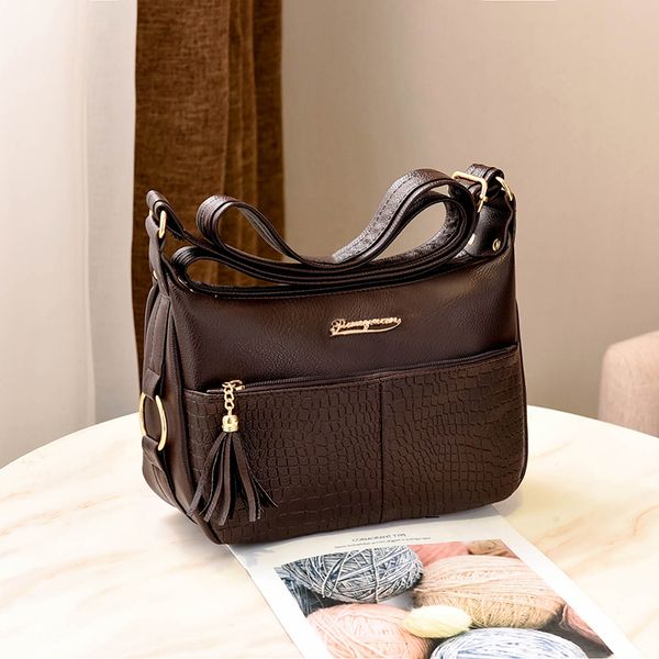 

good quality 2020 mother women pu leather big handbags casual fashion designer lady's bag shoulder messenger zipper bags