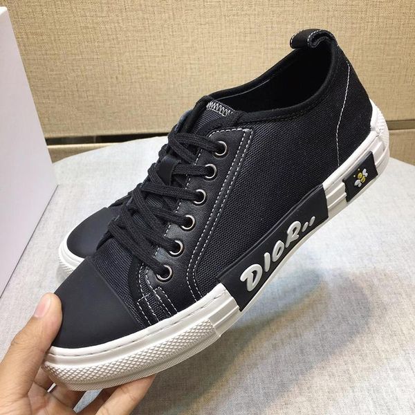 

fashion shoes for men canvas shoes male footwears b23 low -sneaker in black denim -effect technical canvas luxury mens shoes casual hot