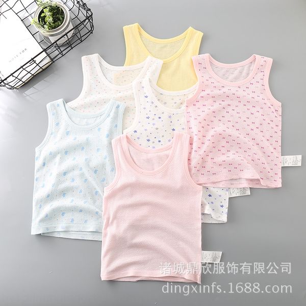 

ckzj6 2020 новый ребенок лето детская одежда хлопка младенца топ жилет детская одежда vestmesh жилет вязаный легкий и тонкий пассивом sleev, Blue