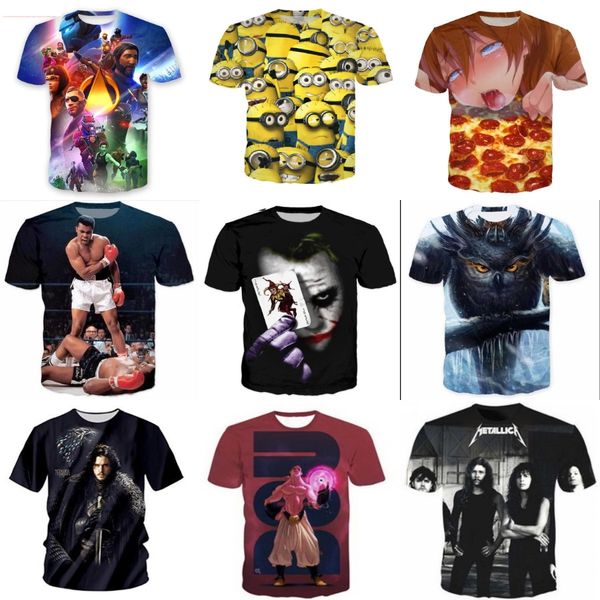 

cartoon bugs bunny looney tunes t sirt men women funny 3d print summer sort sleeve o neck crewneck casual a228#373, White;black