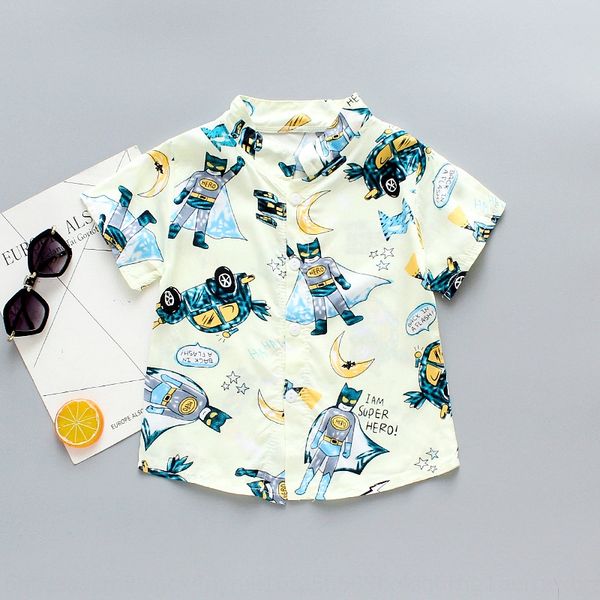 

2020 summer men's short-sleeved tong chen shan tong chen shan beach holiday children's shirt children's casual shirt fashion, White;black