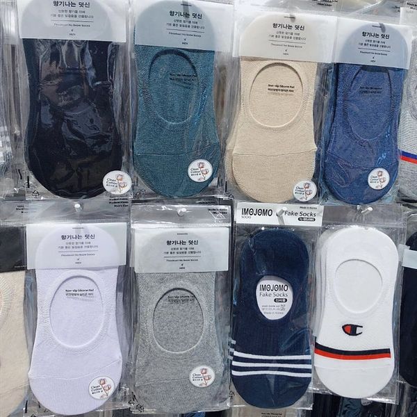 

корейского производства летом тонкий хлопок лодочные и мужские носки лодки сплошной цвет носки, Black