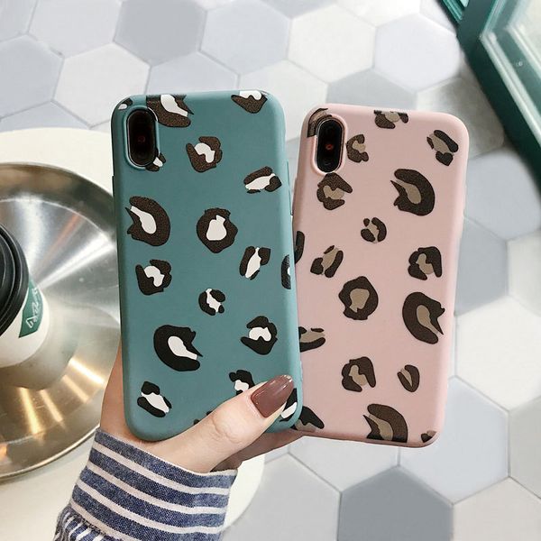 

2020 leopard phone case for iphone 11 pro max xs xr 8 7 6 plus anti-fall shockproof