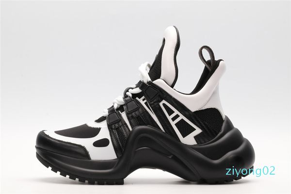 

mens archlight platform sneakers fashion luxury paris silver black white genuine leather soft tpu casual dad shoes 35-44 z02