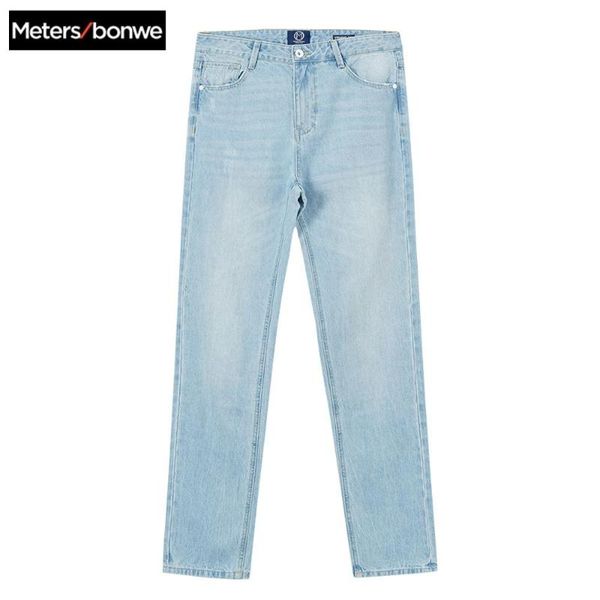 

metersbonwe 2020 new men jeans skinny streetwear blue pants slim trousers youth new casual trend straight jeans mens