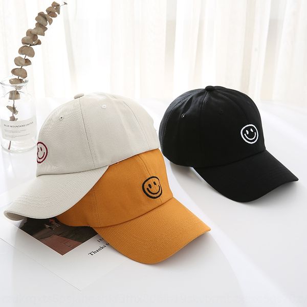 

hat female korean season new baseball fashion english smiling face cap casual cute student hip-hop couple baseball cap, Blue;gray