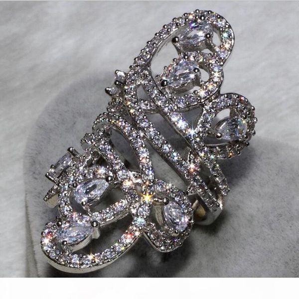 

victoria wieck luxury wide jewelry 925 sterling silver white z simulated diamond gemstones cz flower wedding women band giift size 5-11, Slivery;golden