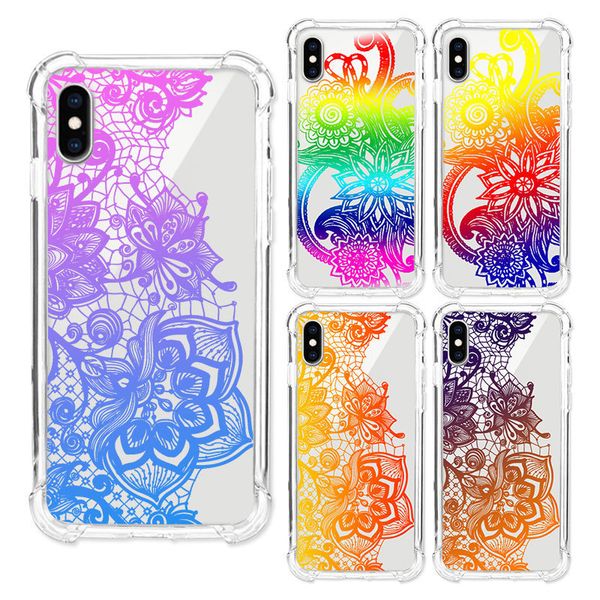 

gradient lace pattern phone case case for iphone 11 pro max xs max xr x 6s 7 8 plus shockproof protective case