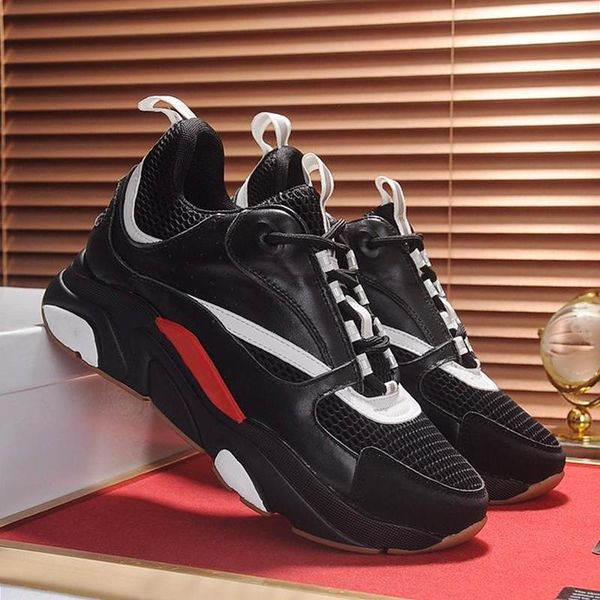 

mens shoes b22 calfskin sneaker drop ship luxury fashion casual autumn and winter sports shoes fast delivery soft footwears, Black