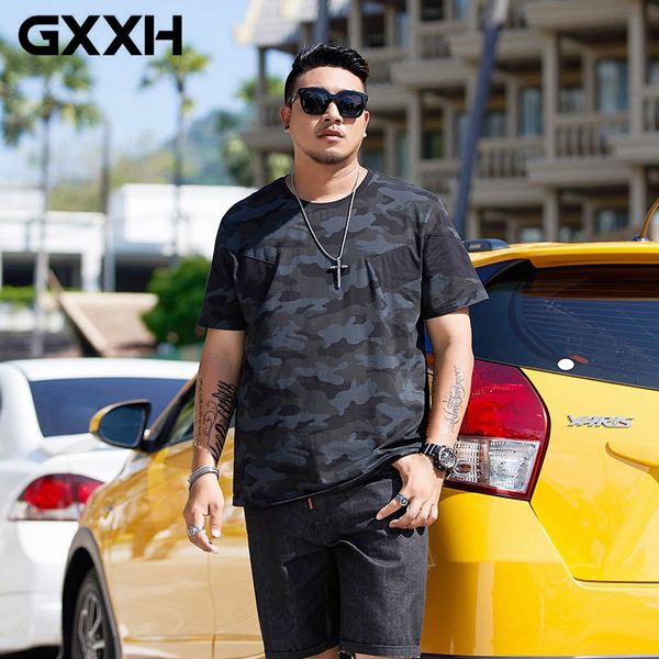 

gxxh summer lager размер мужская футболка дизайн лоскутные камуфляж tee для жира прохладный мужчины с коротким рукавом футболки хлопок топы, White;black