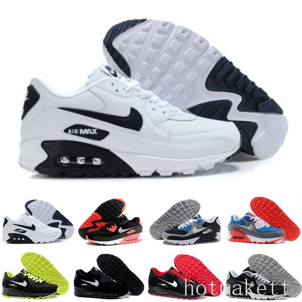 

mens shoes classic men and woman shoes black red white trainer air90 cushion surface breathable casual shoes 36-45 g55-e