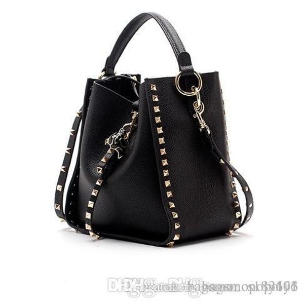 

designer handbags genuine leather luxury handbags rivet shoulder bags 2019 brand fashion luxury designer woman totes bags