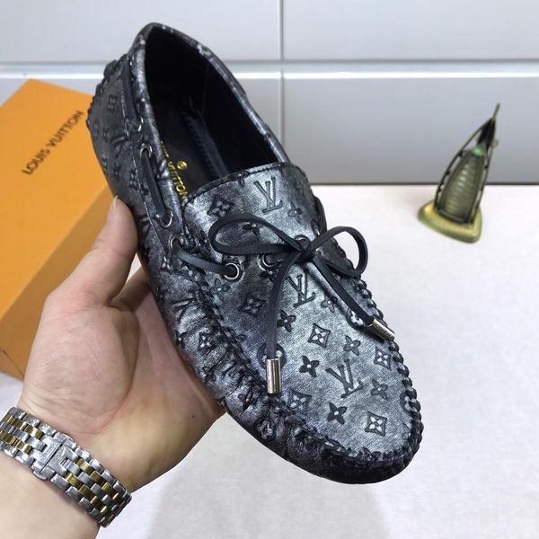 

new11 fashion casual men's shoes wild sports shoes outdoor comfort pattern men's peas shoes original box invoice packaging fast de, Black