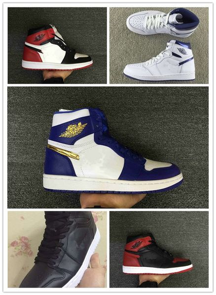 

with box 1 i high chicago coin gold medal blue white men basketball shoes mens sports shoes trainers sneakers wholesale 7-13