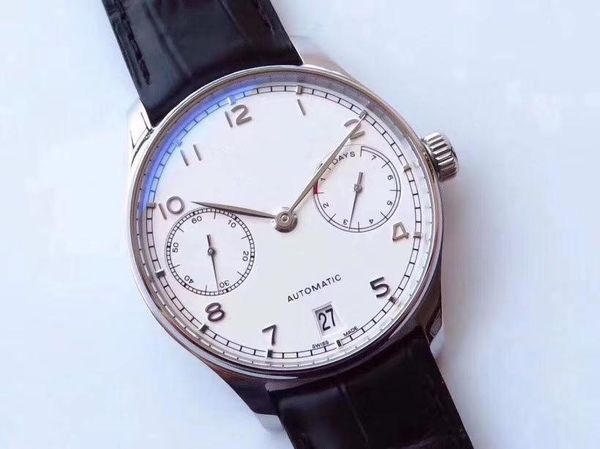 

zf produced portuguese series,v5 version equipped with cal.51011 automatic movement independent small second hand true kinetic energy indica, Slivery;brown