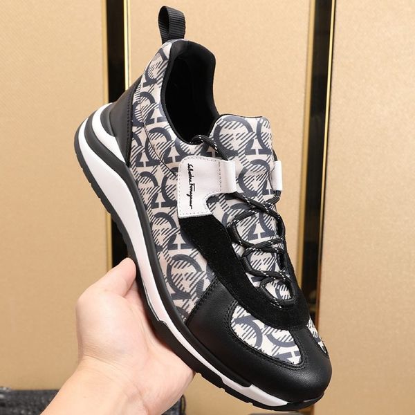 

2020 i4 mens classic casual shoes leather lace-up fashion luxury designer shoes handsome mens sneakers original box, Black