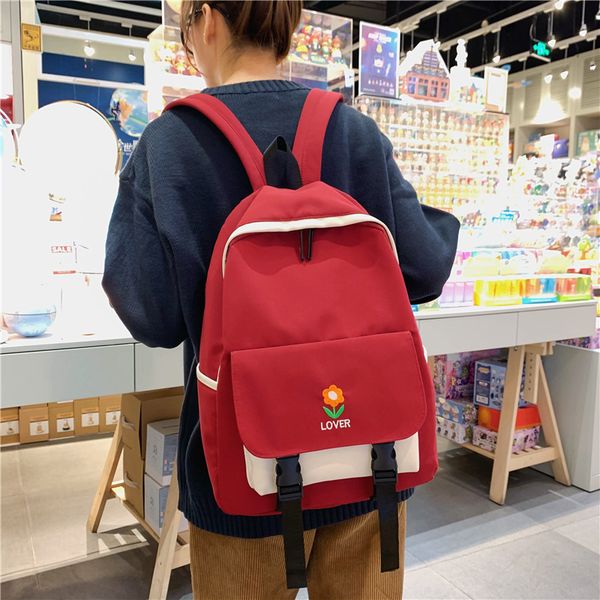 

women backpack nylon travel waterproof school bag shoulders lapbook bag students college preppy casual japan style teenagers