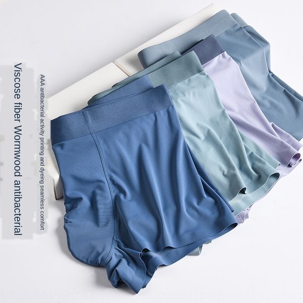 

new summer men's underpants and underwear pure color ice silk ultra-thin seamless boxer men's underwear, Black;white