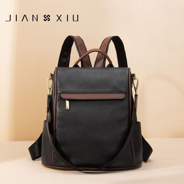

adstd jianxiu натуральная кожа backpackbackpack для женщин 2020 новый все-матч моды первый слой коровьей женщин сумка из мягкой кожи противо, White