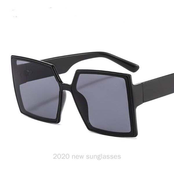 

vintage oversize square sunglasses women big frame women sun glasses black fashion gradient female glasses nx, White;black