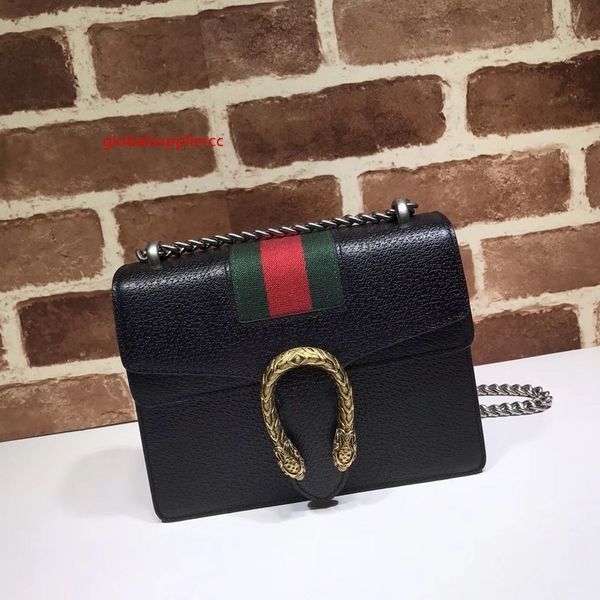 

2020 celebrity design letter ribbon metal buckle shoulder chain bag cowhide leather woman 421970 crossbody messenger bag