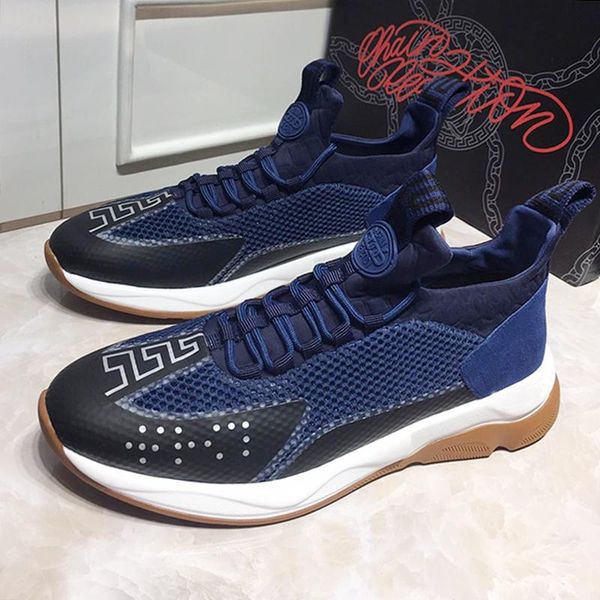 

drop ship mens shoes fashion design vintage footwears luxury plus size lace -up men shoes scarpe sportive da uomo cross chainer sneakers, Black