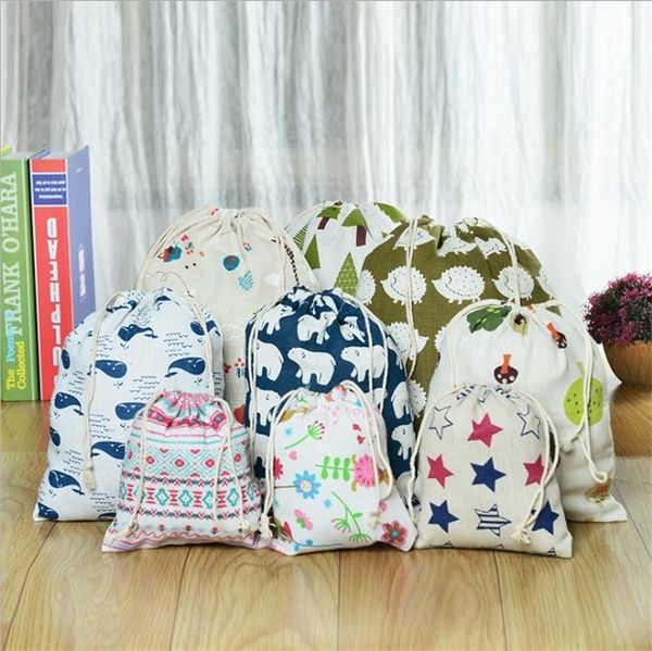 

mxipi new cotton and linen drawstring underwear storage storage bag clothes travel travel shoes bundle pocket sundries underwear sorting bag