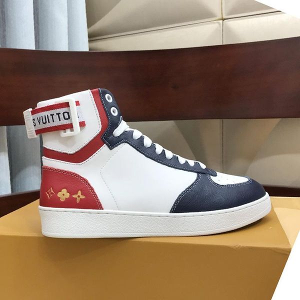 

2020 couple shoes fashion luxury mens leather casual sport shoes,personality wild high mens casual shoes size 35-46 00378, Black
