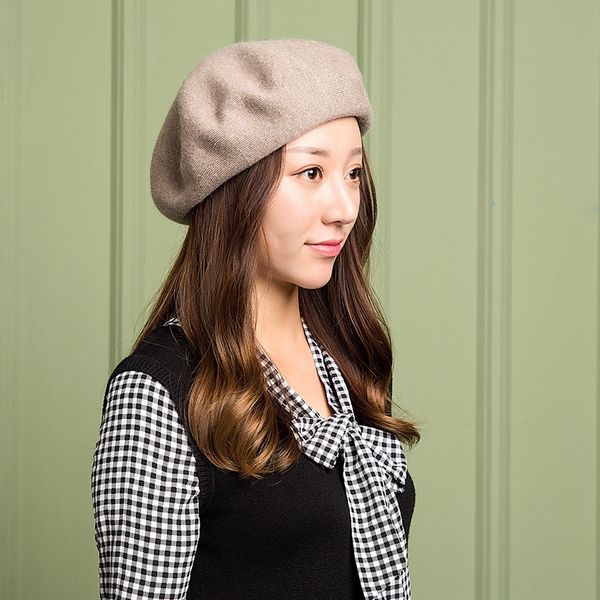 

claudius clothing beret net red mesh painter wool outdoor warm lady wool female hat warm lady hat, Blue;gray