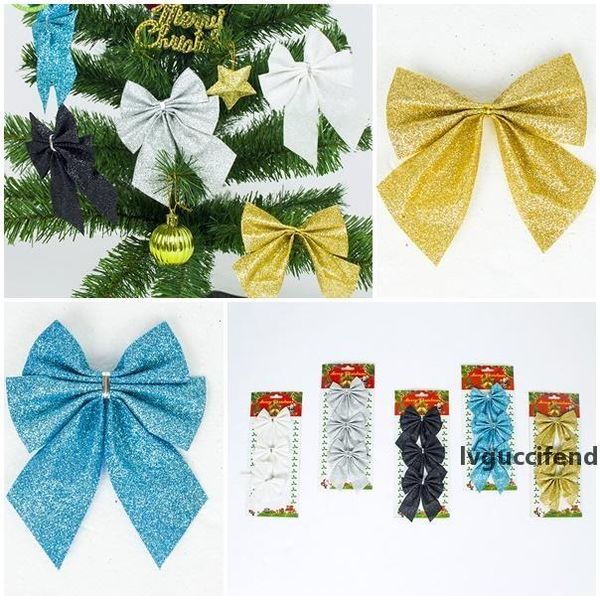 

new glitter bowknot christmas tree ornament christmas decoration pendant baubles home festival party event xmas new year decor