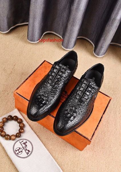 

2019 black high-end dress shoes 207705 men dress shoes moccasins loafers lace ups monk straps boots drivers real leather sneakers shoes, Black;green