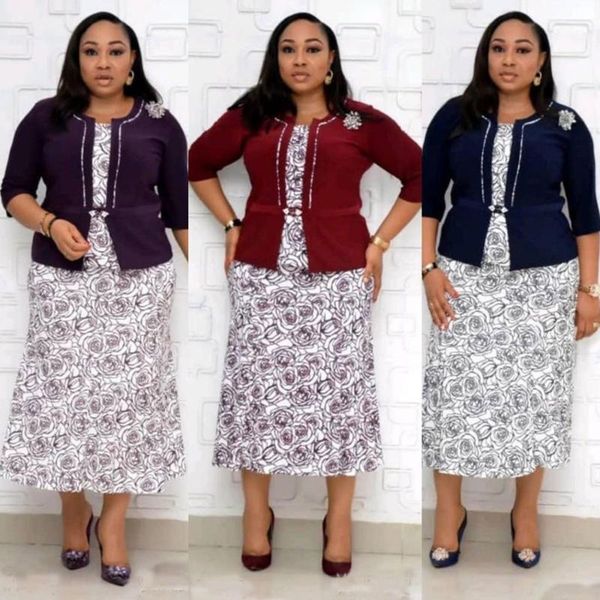 

ethnic clothing xl-5xl plus size african dresses for women 2021 spring autumn elegent fashion style polyester knee-length dress, Red