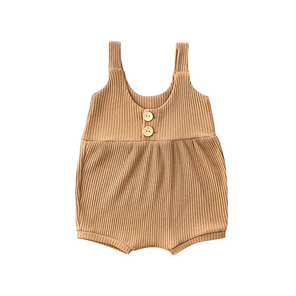 

0-24m newborn infant baby girls rompers button sleeveless summer causal jumpsuits t200721, Blue
