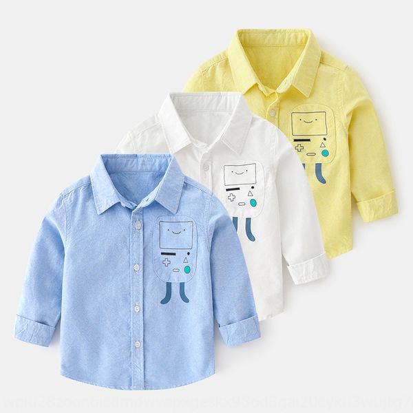 

crjrt boys' autumn 2020 abstract korean cartoon long-sleeved shirt foreign style cardigan baby casual fashionable tong chen shan tong c, White;black