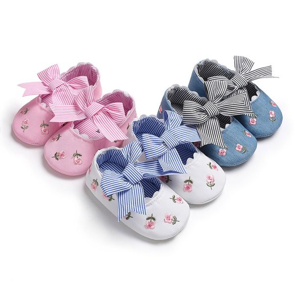 

new baby shoes cute flower biy bows soft newborn baby girl shoes infant toddler first walkers girls