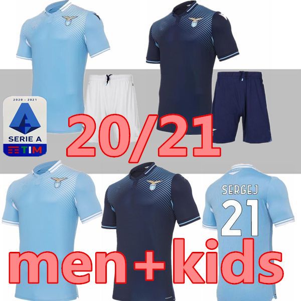 

мужчины дети 20 21 lazio трикотажные изделия футбола 2020 2021 home третий неподвижен lulic луис alberto сергей футбол рубашка camisetas де, Black;yellow