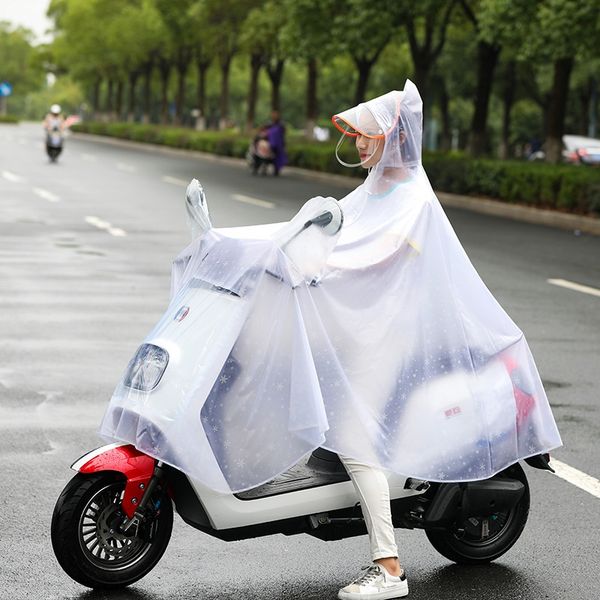 

yulil single one-piece transparent cloak waterproof poncho white single one-piece transparent raincoat bicycle cloak bicycle waterproo
