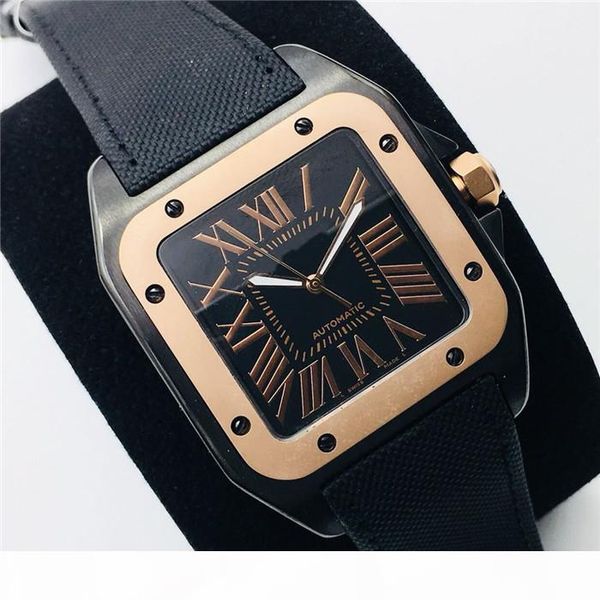 

eg factory square darth vader automatic mechanical movement 1847 mc watch by 41.3*10.3mmadlc carbon plated sapphire crystal glass with sword, Slivery;brown