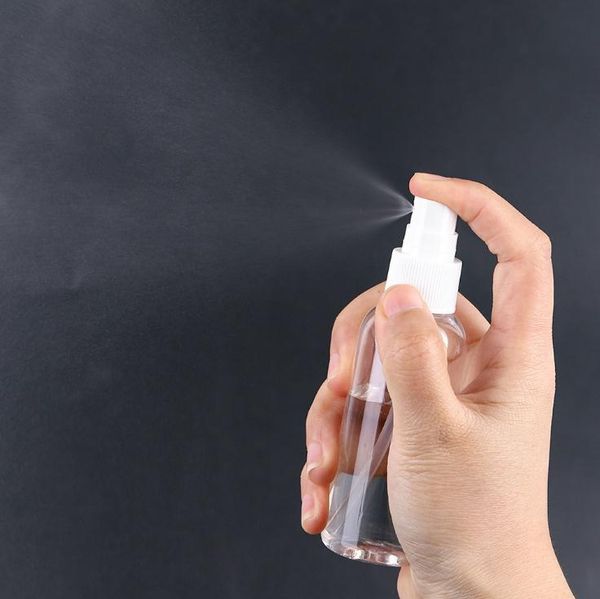 Flaconi spray in plastica da 2 once, nebulizzatori fini vuoti da 60 ml, atomizzatore di profumo da viaggio per soluzioni detergenti (flaconi spray, bianco+trasparente) SN4458