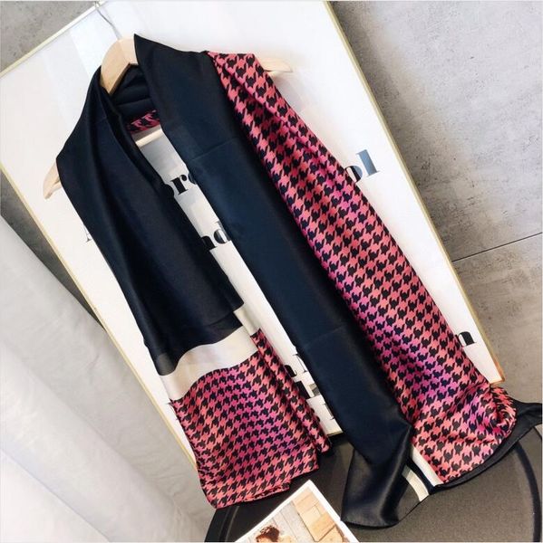 

одежда оптом высокого качества роскоши моды женщин дизайнеры чисто шелковые шарфы весной решетки шарф 180 * 90 см, Blue;gray